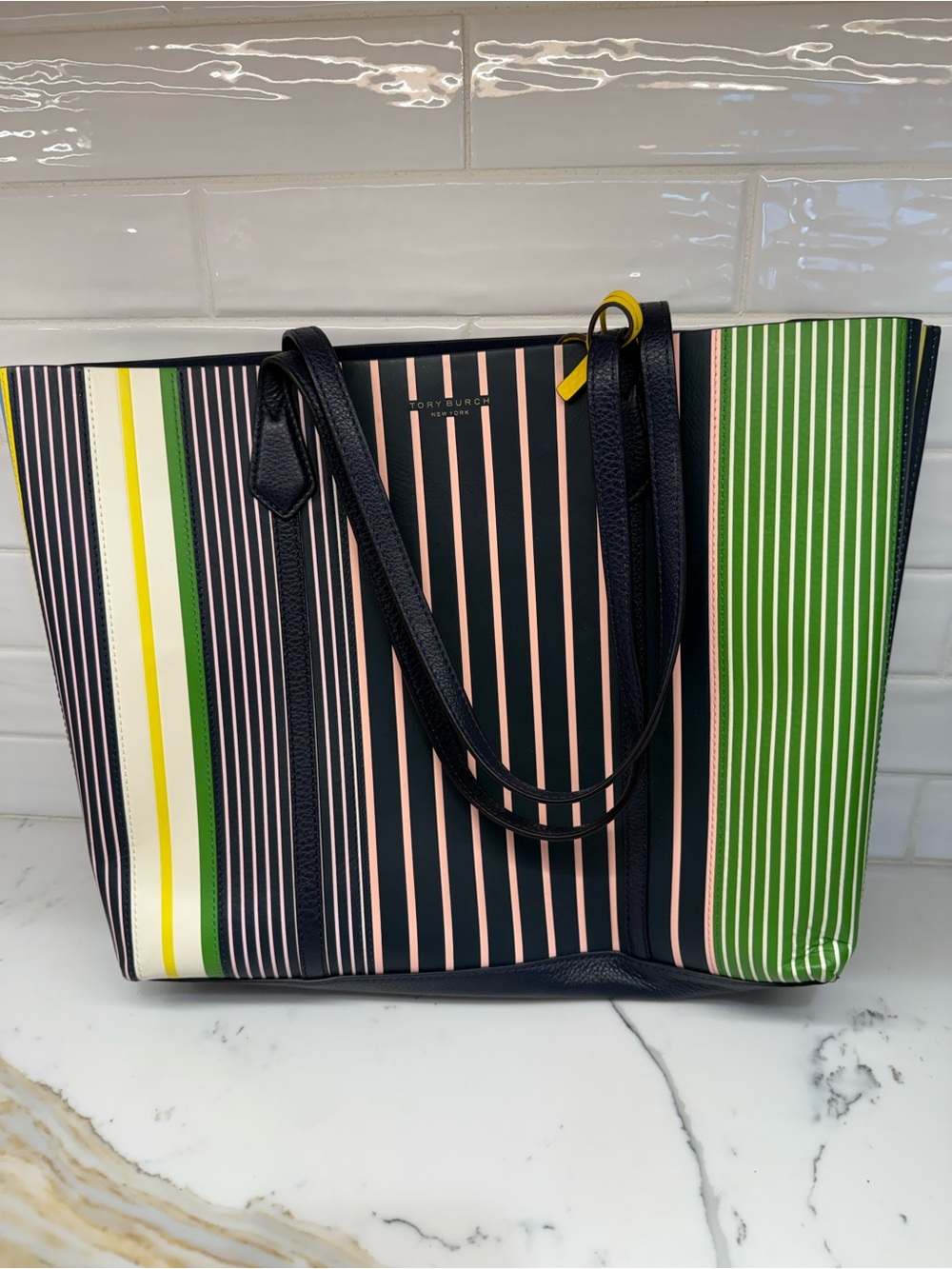 Tory Burch Perry Tote in Limited Edition Field Day Stripes